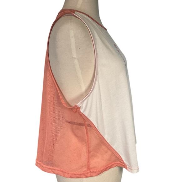 Puma Modern Sports Women's Tank White Pink Mesh Back Polyester NWT Size Large - Picture 4 of 9